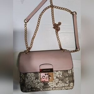 Ted Baker Pink and Gray Clutch with Minimalist Design